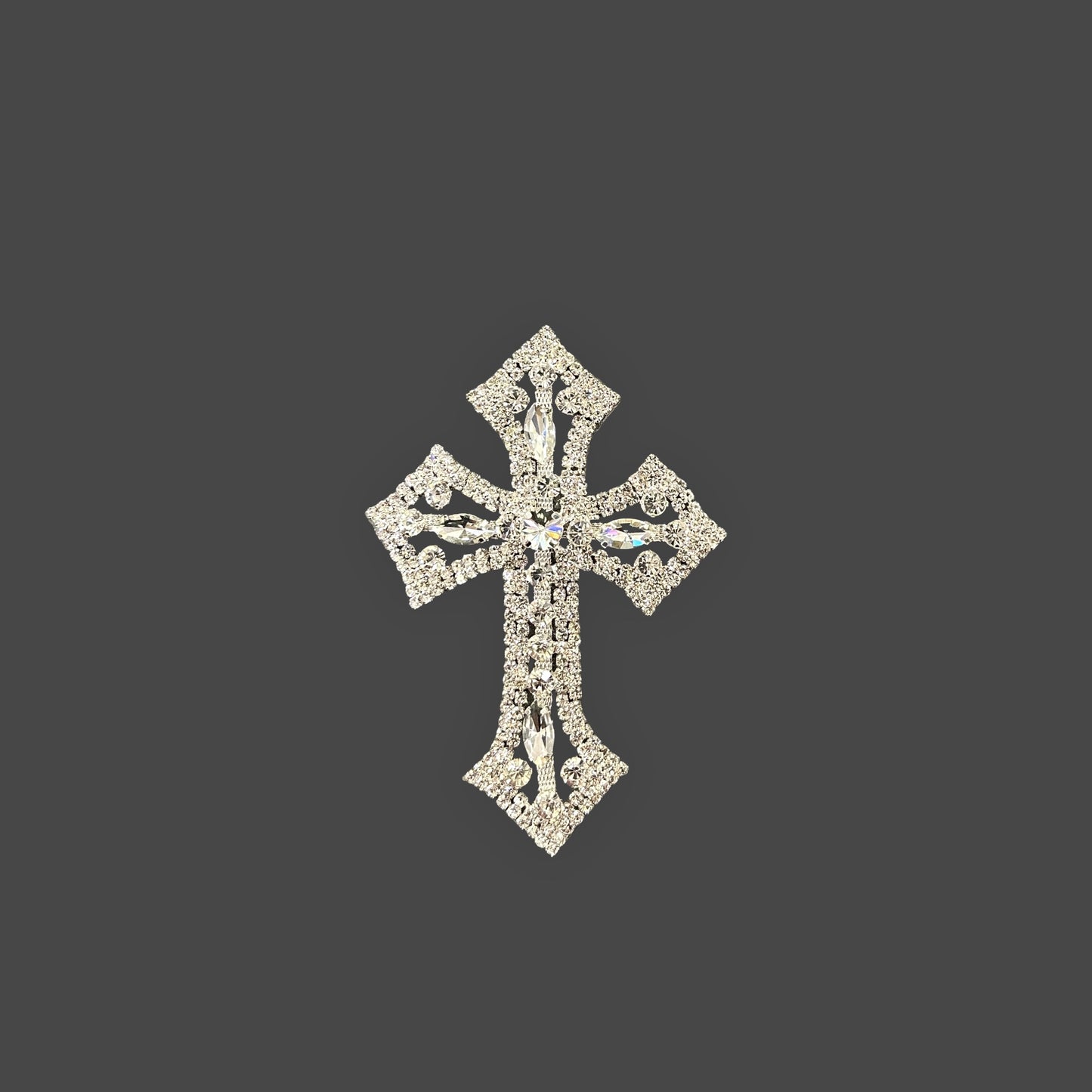 NEW** Crystal Cross Hot-fix Rhinestone Patch 2419
