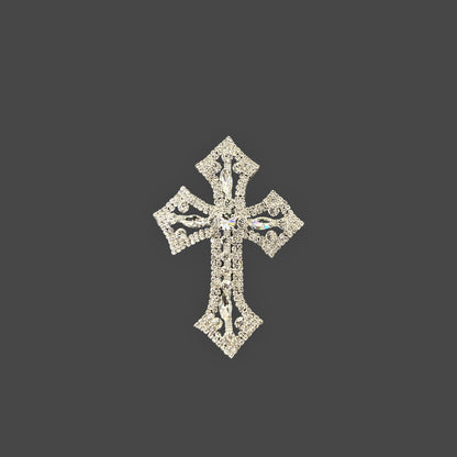 NEW** Crystal Cross Hot-fix Rhinestone Patch 2419