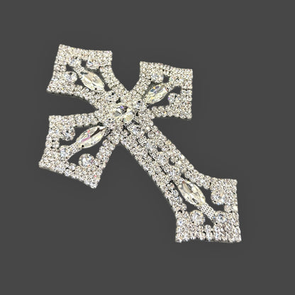 NEW** Crystal Cross Hot-fix Rhinestone Patch 2419