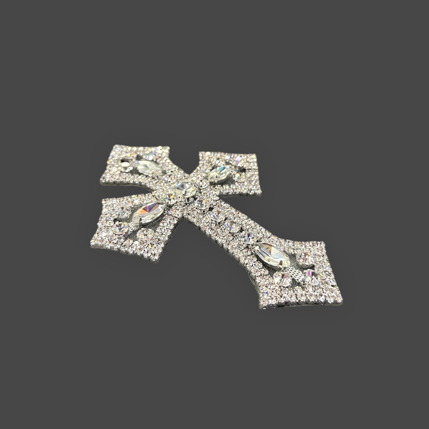 NEW** Crystal Cross Hot-fix Rhinestone Patch 2419