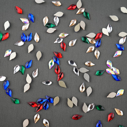 Flame shape Rhinestone 4x8mm 2570 NON Hot-fix Mini Bag 2553