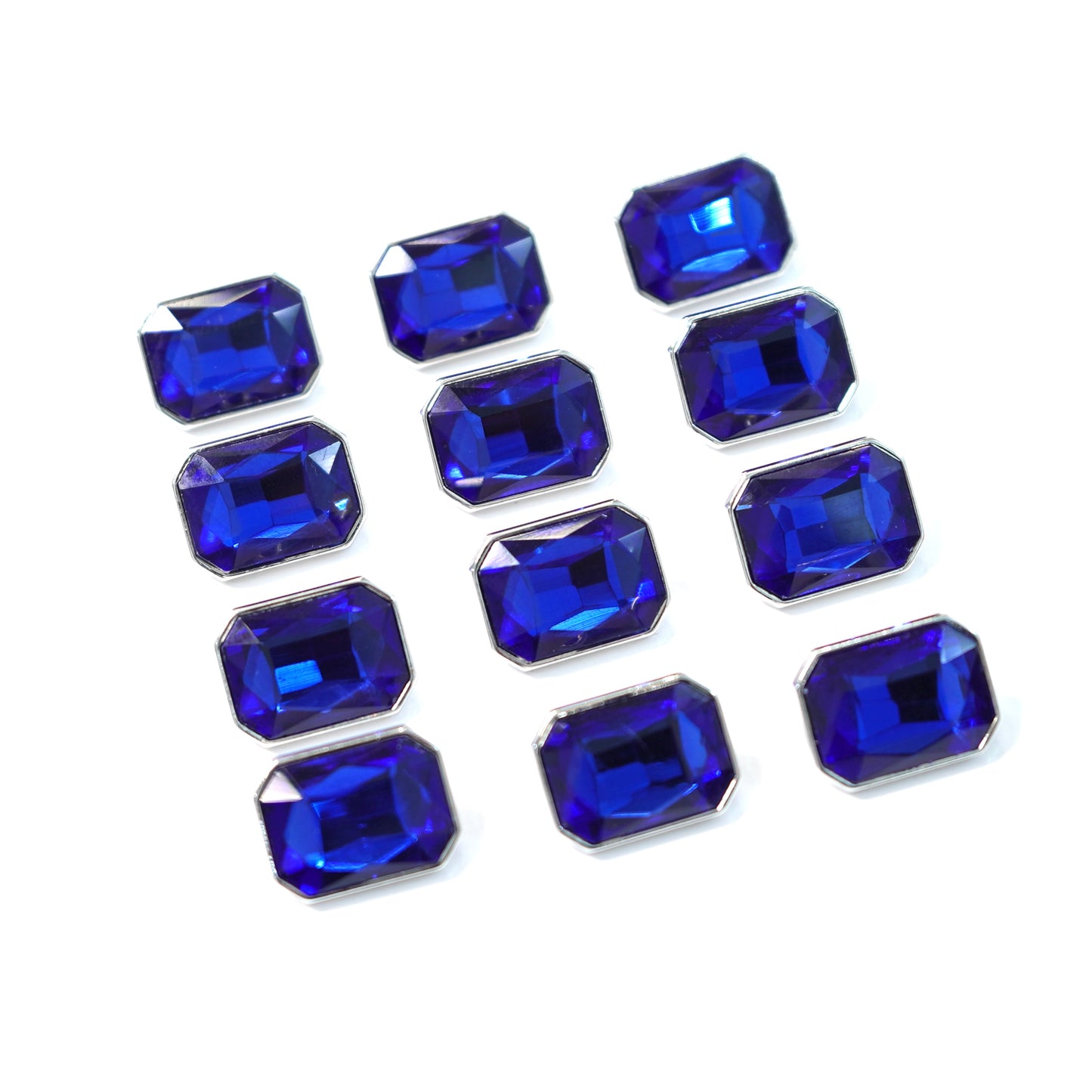 Rhinestone Rectangle Button 14.95mm x 19.92mm 204-01