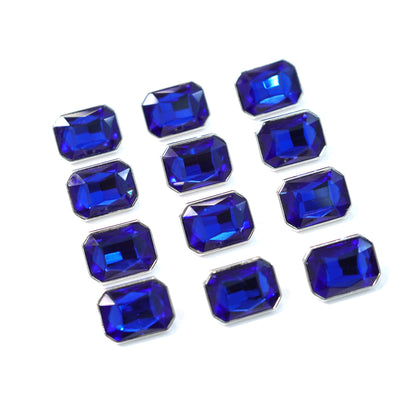 Rhinestone Rectangle Button 14.95mm x 19.92mm 204-01