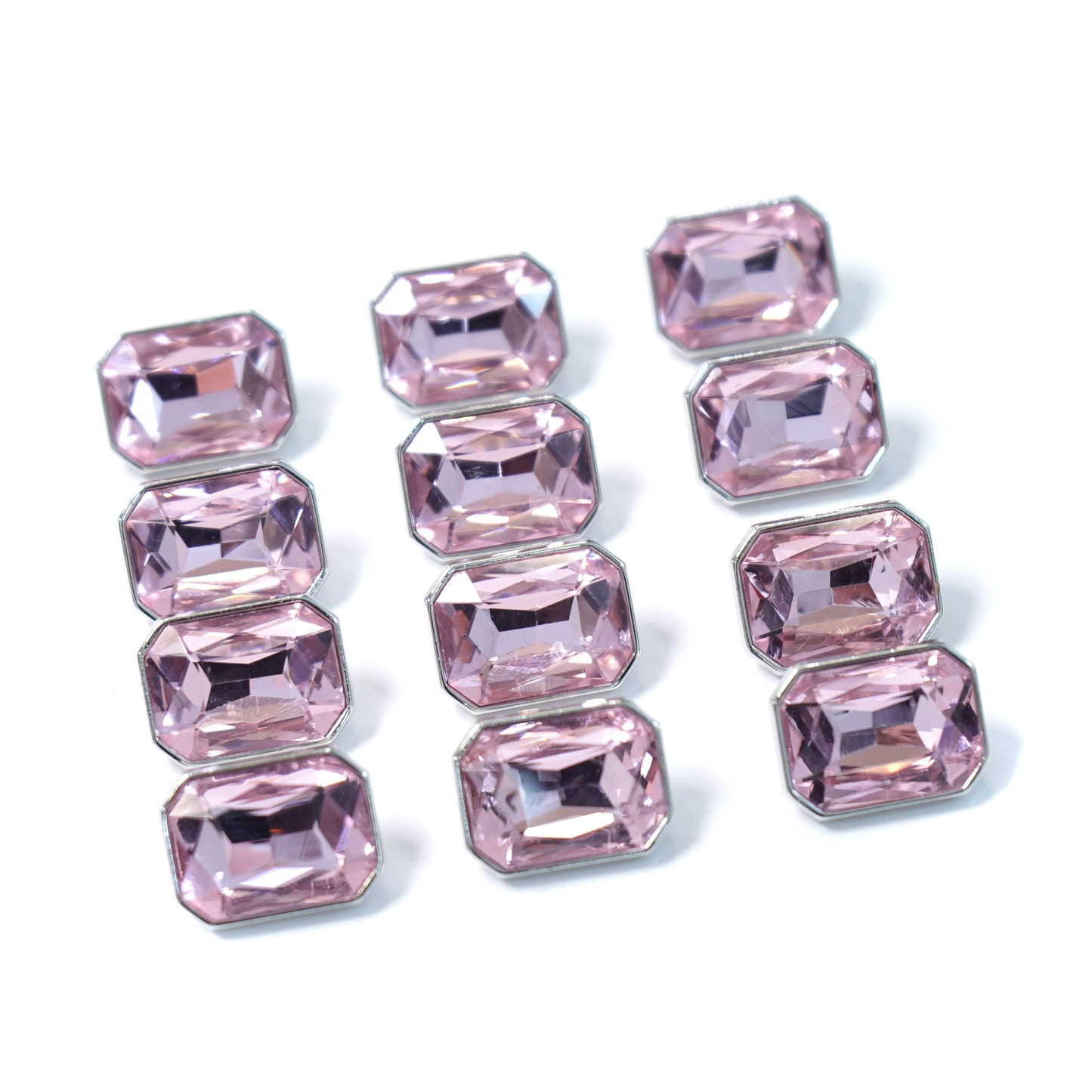 Rhinestone Rectangle Button 14.95mm x 19.92mm 204-01