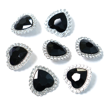 Rhinestone Heart Button 24.87mm x 26.06mm 204-04