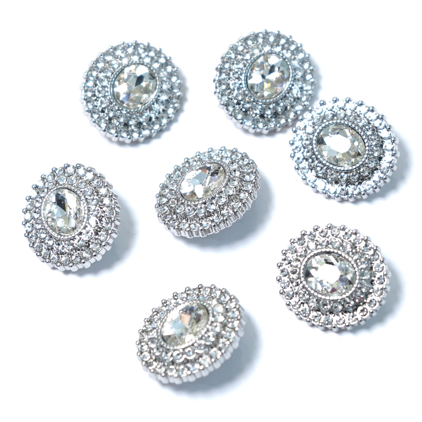 Rhinestone Oval Button 204-10