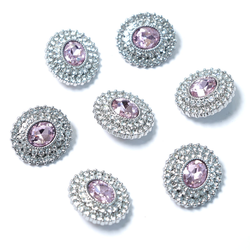 Rhinestone Oval Button 204-10