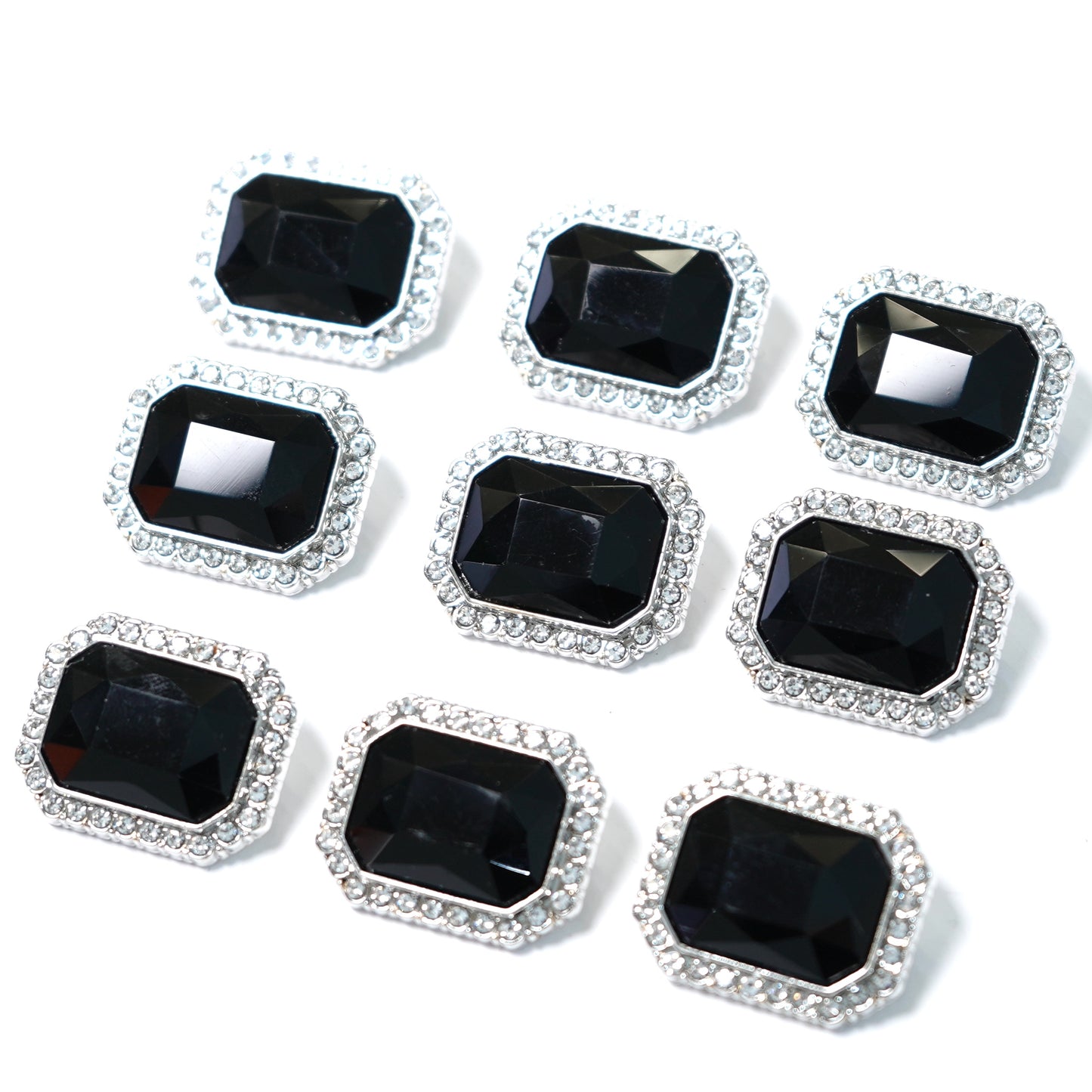 Rhinestone Baguette Button 204-26