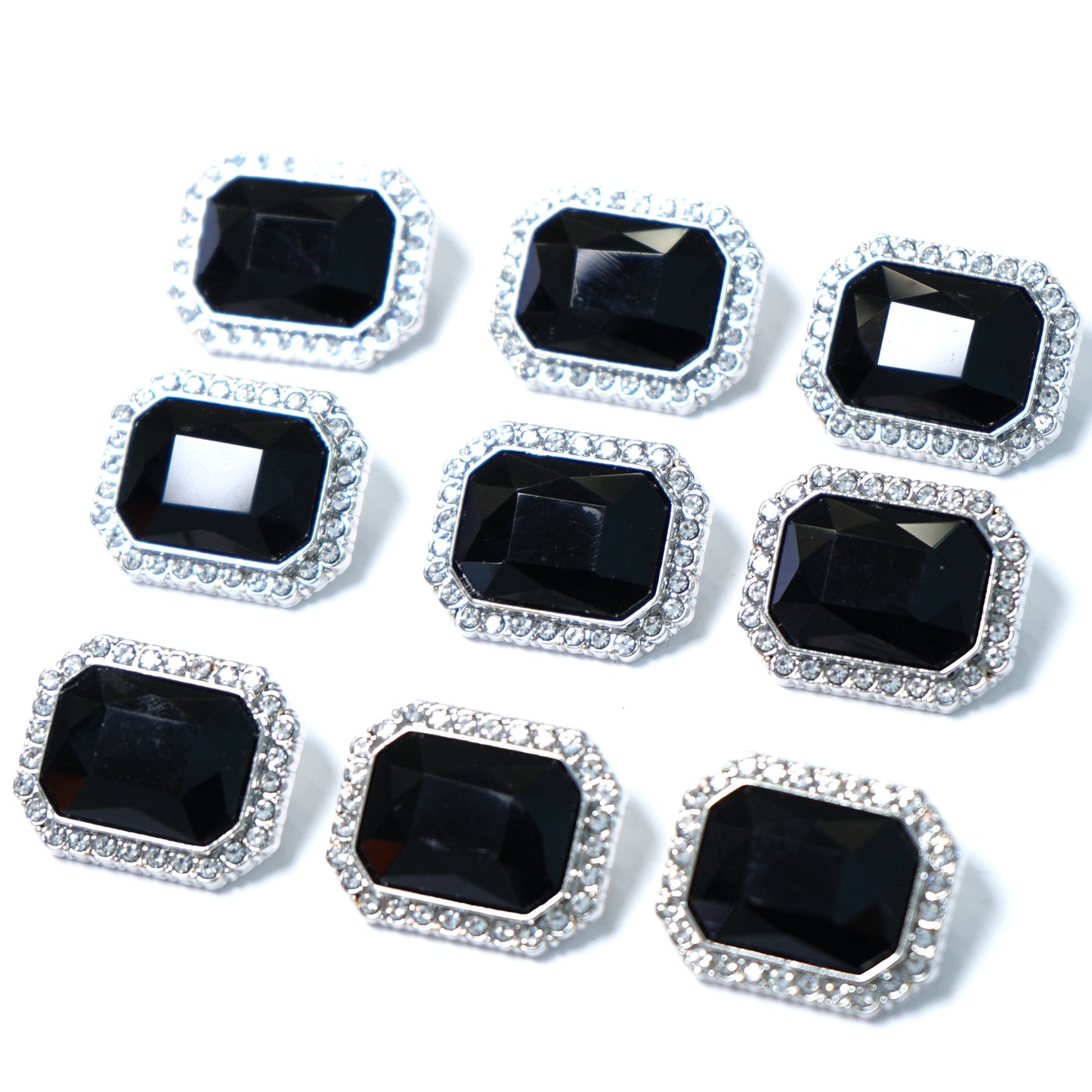 Rhinestone Baguette Button 204-12