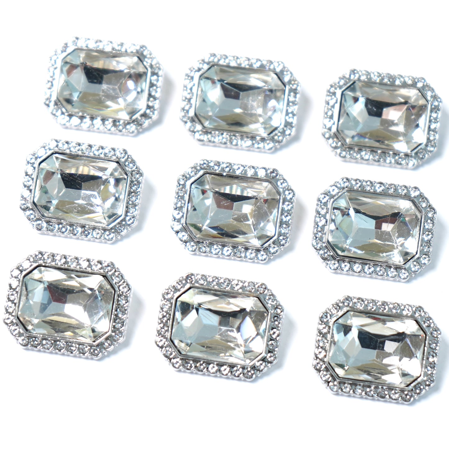 Rhinestone Baguette Button 204-12