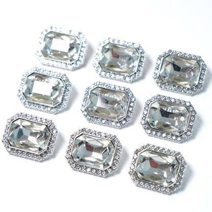 Rhinestone Baguette Button 204-26