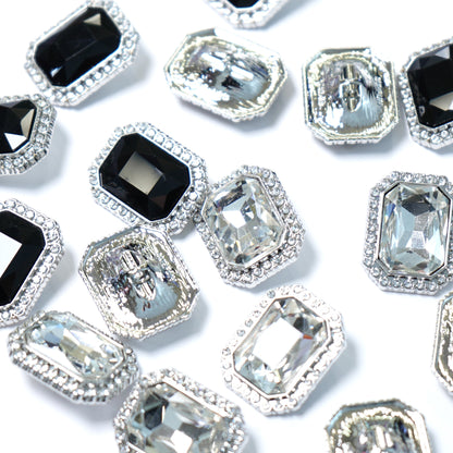 Rhinestone Baguette Button 204-26