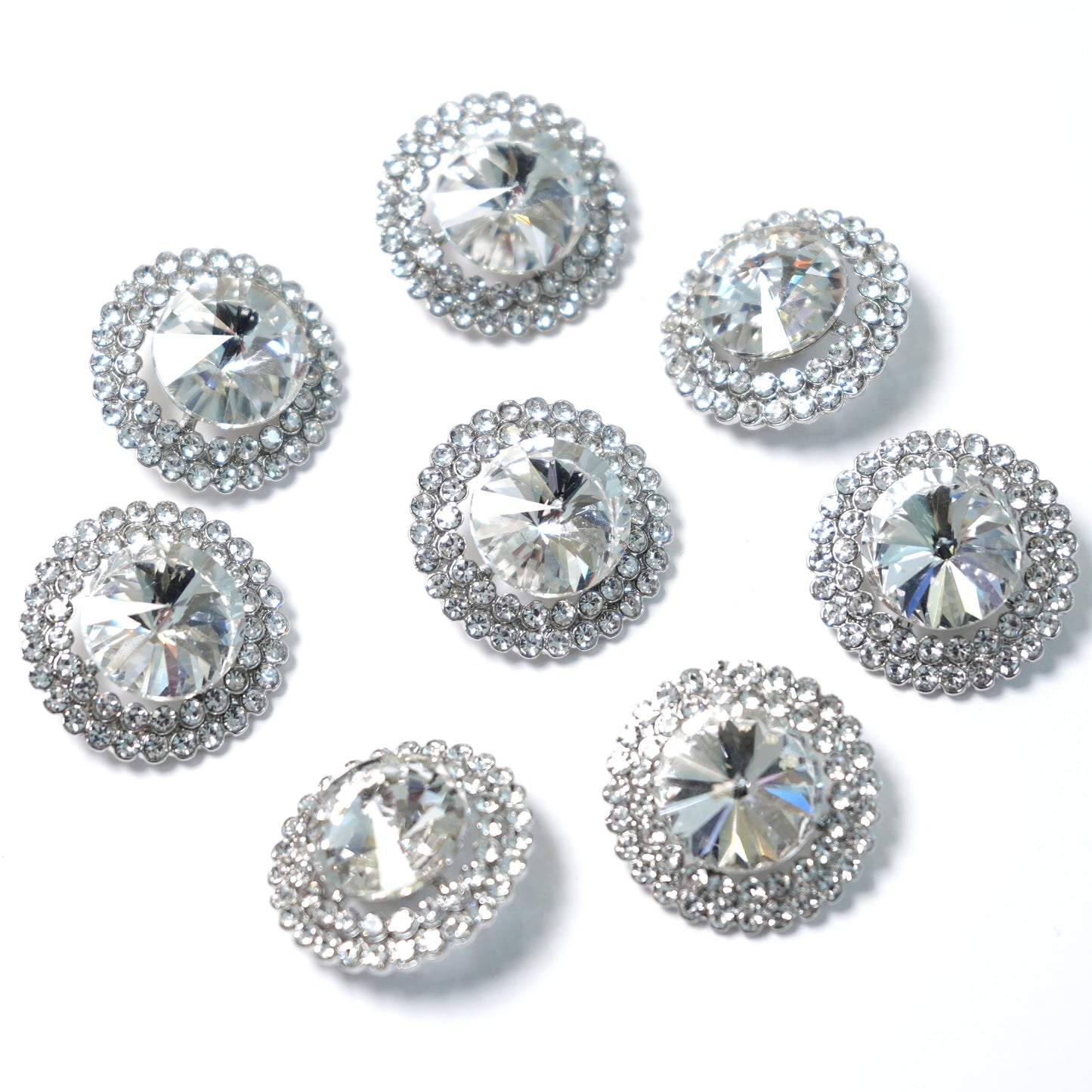 Rhinestone Round Button 23.70mm x 23.70mm 204-24
