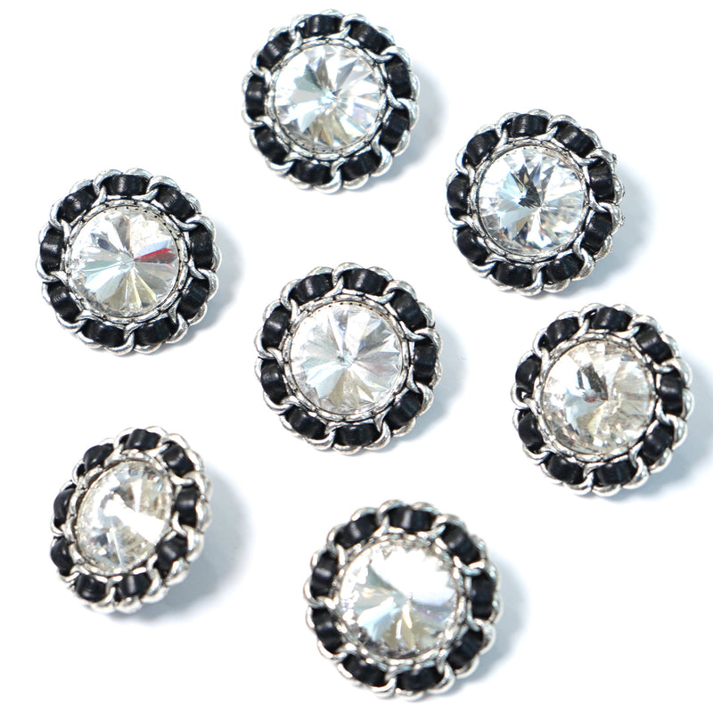 Rhinestone Flower Button 24.72mm x 24.72mm 204-21