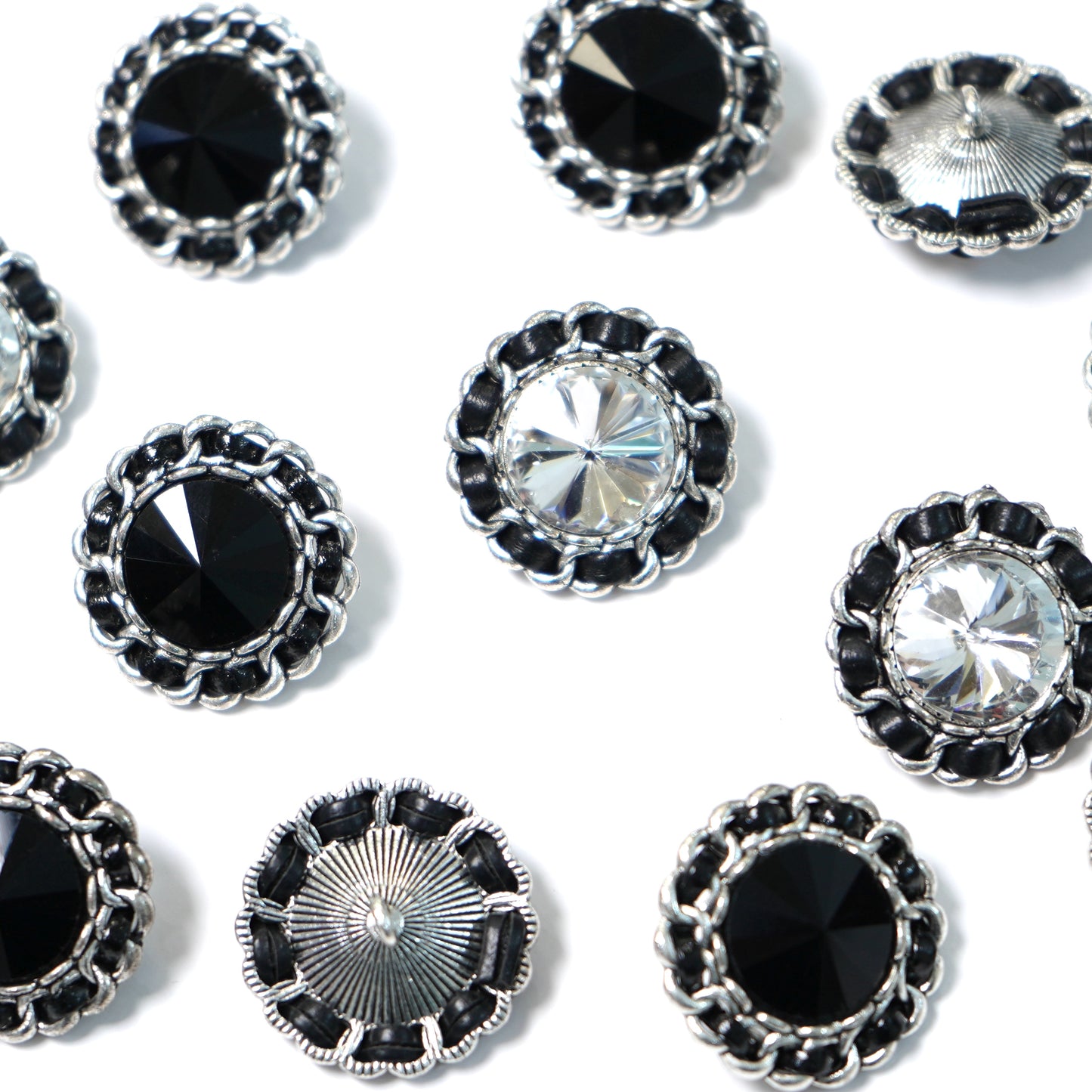 Rhinestone Flower Button 24.72mm x 24.72mm 204-21