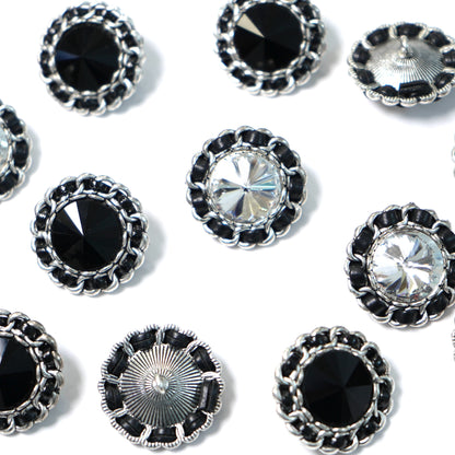 Rhinestone Flower Button 24.72mm x 24.72mm 204-21