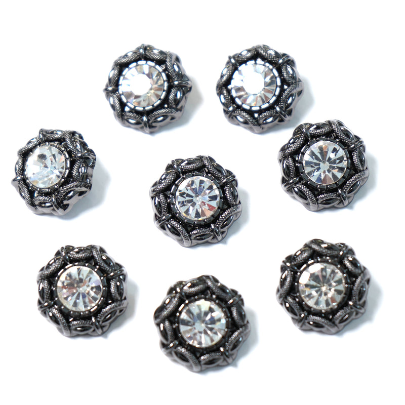 Rhinestone Flower Button 204-20