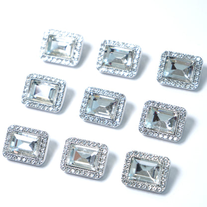 Rhinestone Baguette Button 204-19