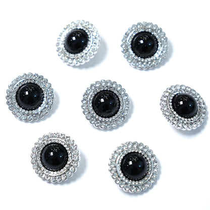 Rhinestone Pearl Button 21.67mm x 21.67mm 204-16