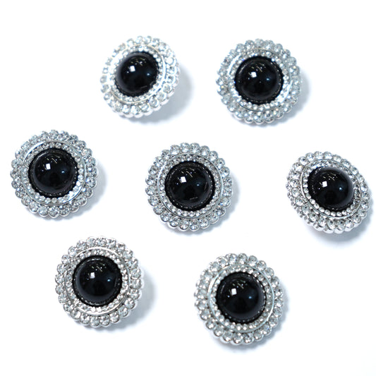 Rhinestone Pearl Button 21.67mm x 21.67mm 204-16