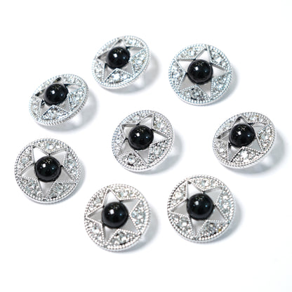 Rhinestone Pearl Button 204-09