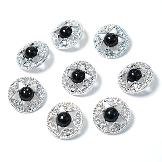 Rhinestone Pearl Button 204-09