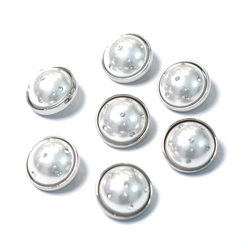 Rhinestone Pearl Button 204-15