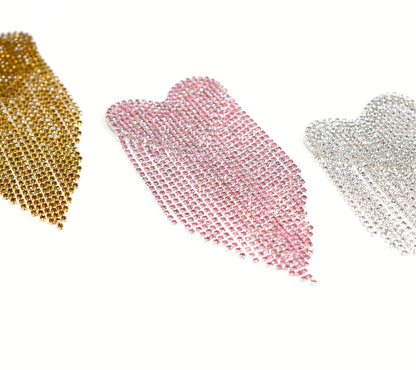 Dripping Heart Fringe Iron on Patch - 2401