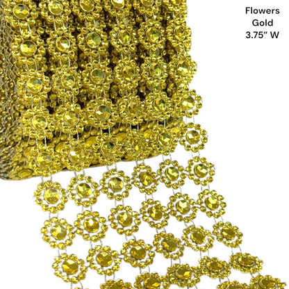 Sparkly Plastic Shaped Trims – Flower, Heart & More | Stitch or Glue On | Lightweight Decorative Trim