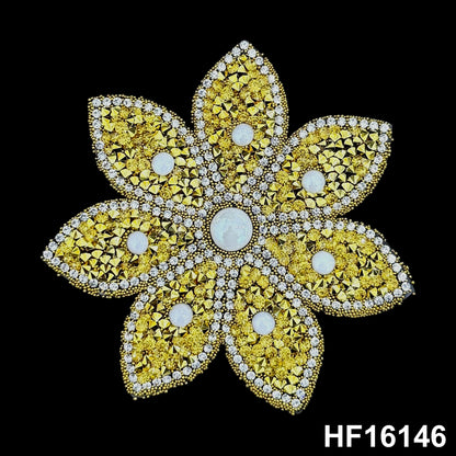 3D Hot-fix Iron on Rhinestone Patch