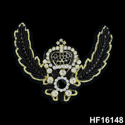 3D Hot-fix Iron on Rhinestone Patch