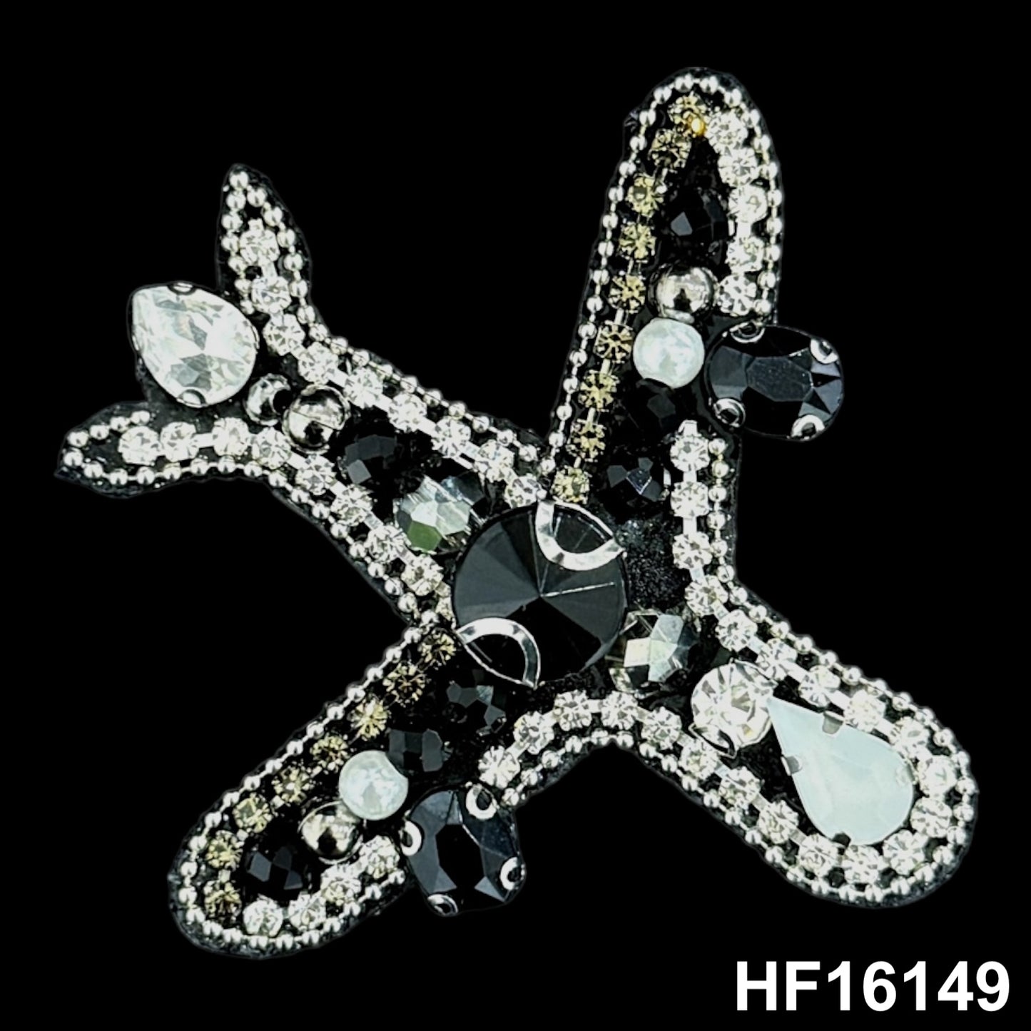 3D Hot-fix Iron on Rhinestone Patch