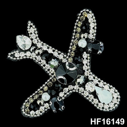 3D Hot-fix Iron on Rhinestone Patch