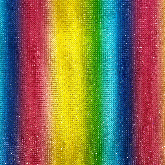 Hot-fix Colorful Patterned Rhinestone Sheet 9.5 inch x 15.5 inch