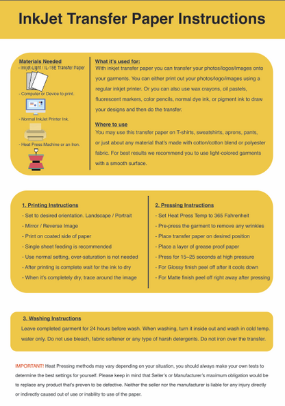 Transfer Paper / Inkjet - Light / IL-15E / 150 Micron