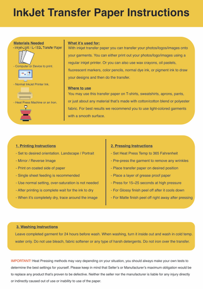 Glitter Transfer Paper / Inkjet - Light / IL-15GL / 150 Micron