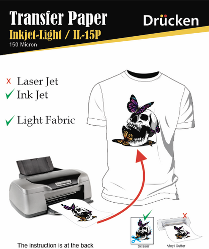 Transfer Paper / Inkjet - Light / IL-15P / 150 Micron