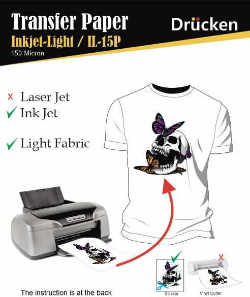 Transfer Paper / Inkjet - Light / IL-15P / 150 Micron