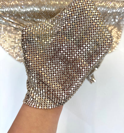 NEW Solid-silver + Rhinestones Chainmail