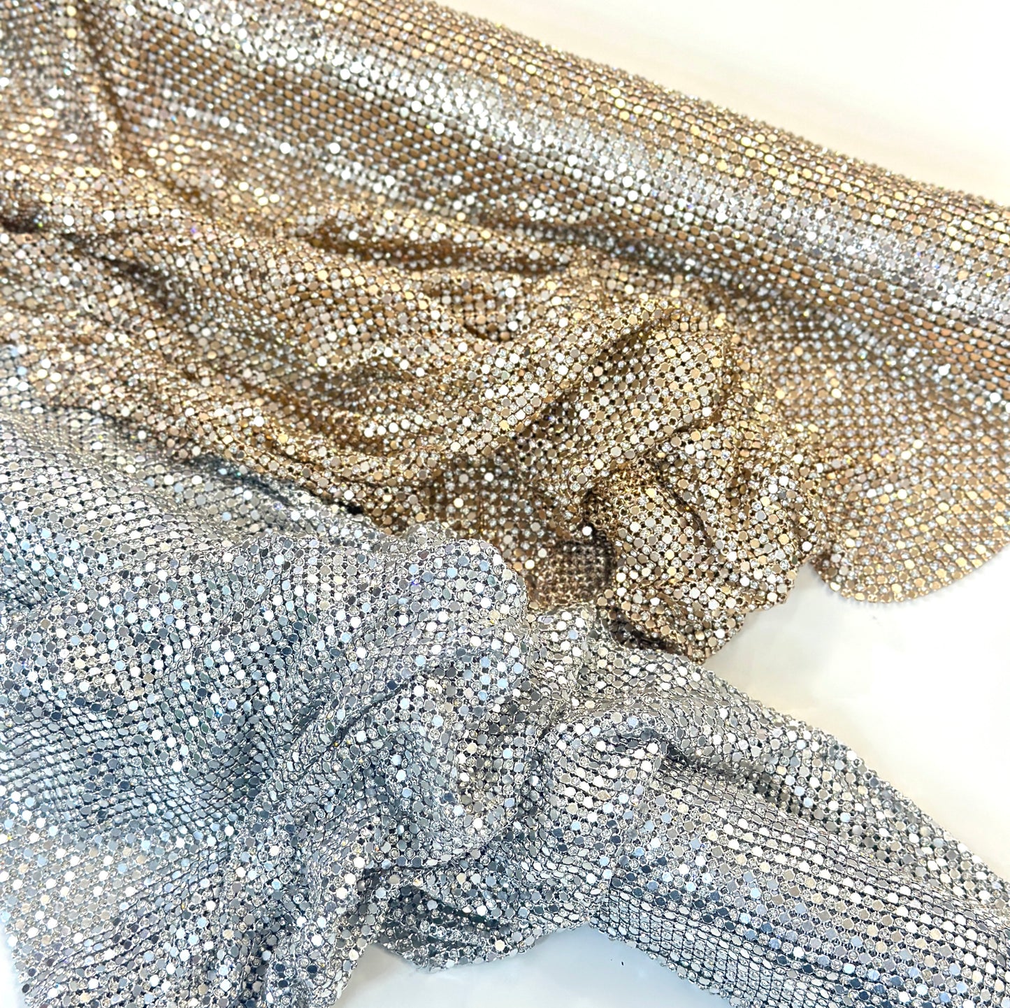 NEW Solid-silver + Rhinestones Chainmail