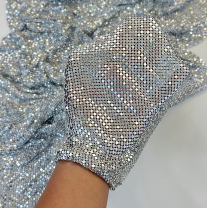 NEW Solid-silver + Rhinestones Chainmail