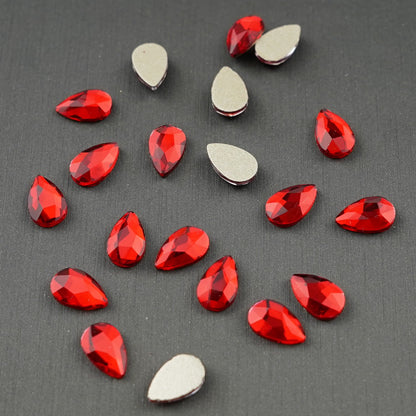 Tear Drop Shape Rhinestone 5x8mm NON Hot-fix Mini Bag -2159-