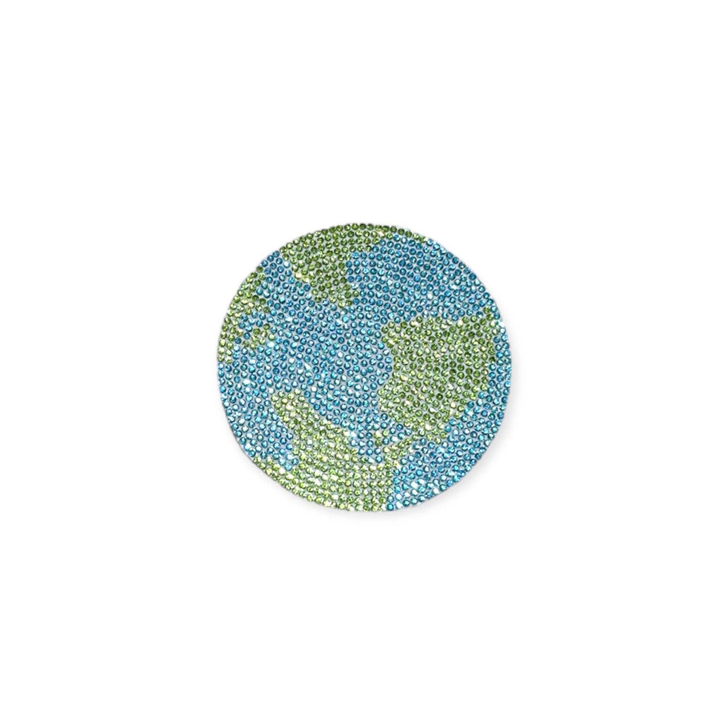 Earth Hot-fix Rhinestone Patch 2415