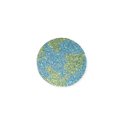 Earth Hot-fix Rhinestone Patch 2415