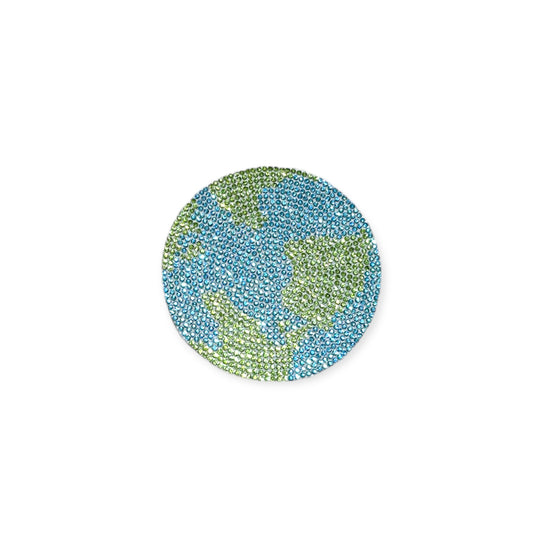 Earth Hot-fix Rhinestone Patch 2415