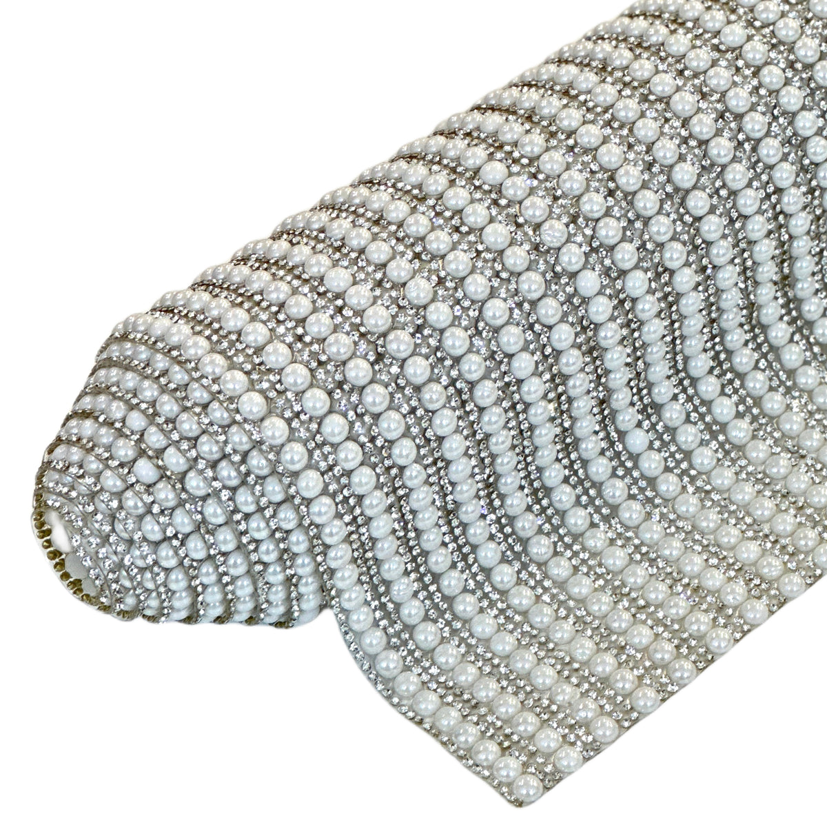 Large Rhinestone Mesh Hotfix Pearl Rhinestone Mesh by Roll – Axiland Rhinestone Depot