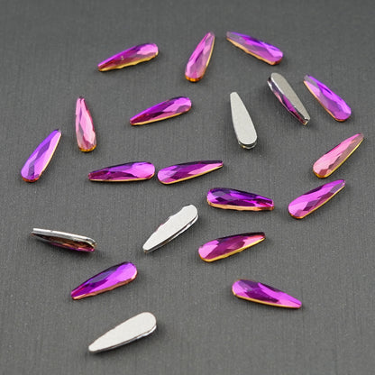 Rain Drop Shape Rhinestone 2x6mm NON Hot-fix Mini Bag 2538