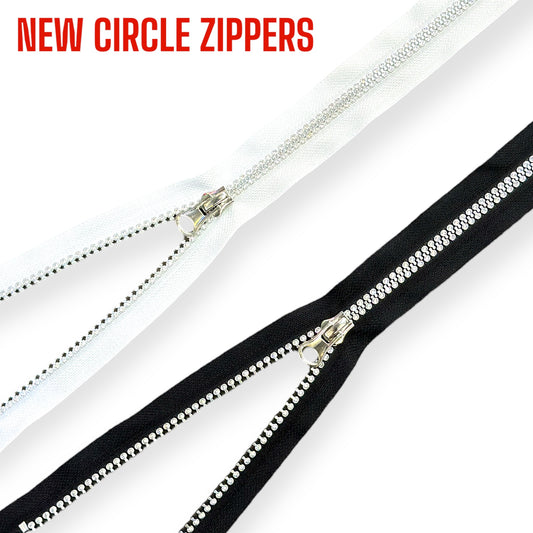 Rhinestone Zipper Circle 22 inch (56cm) 2 units/pack