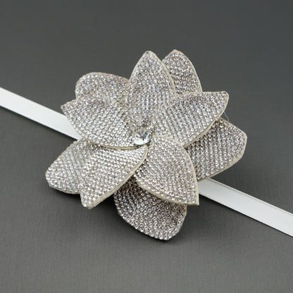 Rose Rhinestone Patch with ribbon- Belt-Chocker-Hair band- Shoe