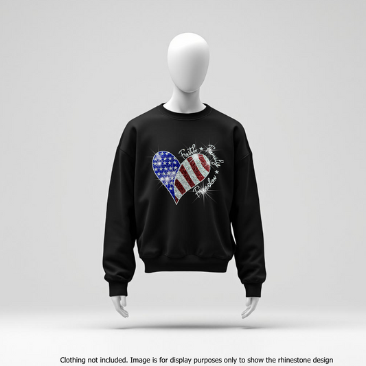 USA flag Heart 25047